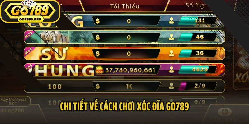 Chi tiết về cách chơi xóc đĩa GO789