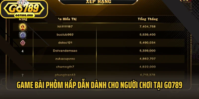 Game bài phỏm hấp dẫn dành cho người chơi tại GO789